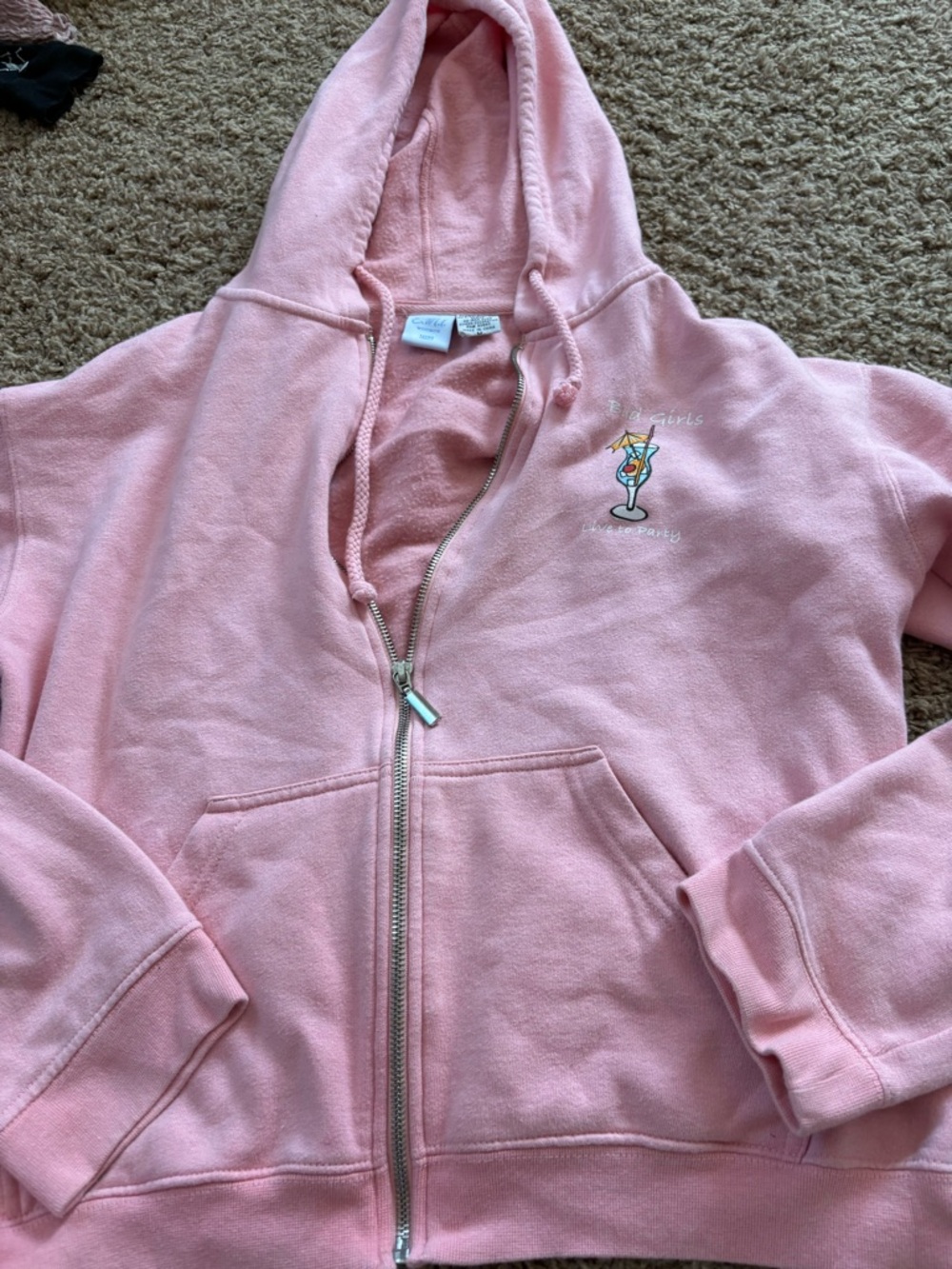 Women’s Y2K Bad girls live to party Zip-Up Hoodie Sweatshirt